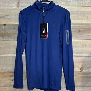 Spyder Men's Navy Blue Ski 1/4 Zip Pullover